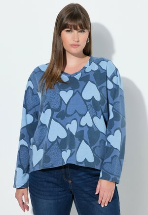 GRAPHIC HEART PRINT  - Felpa - atlantic blue