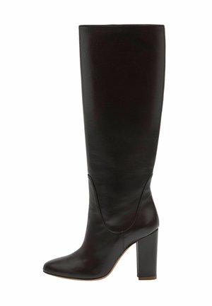 Laarzen met hoge hak - dark brown - calf