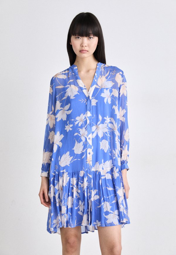 SHEER FLORAL PRINT DRESS - Shirt dress