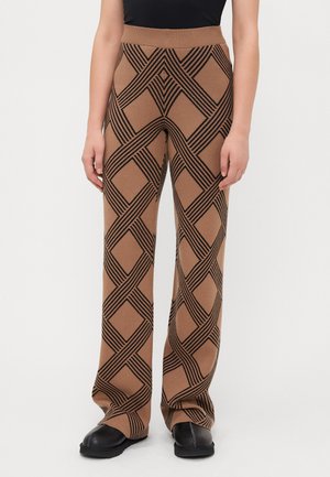 ONLANNY PANTS - Broek - cocoa creme/black