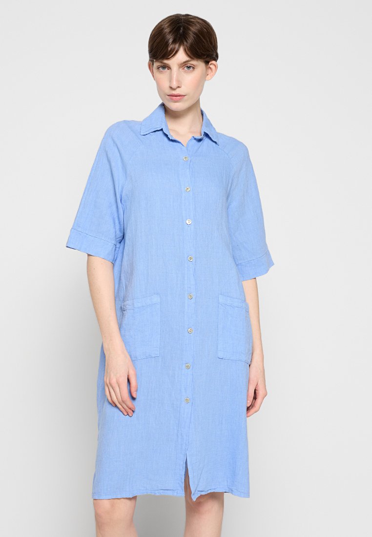 Le Monde du Lin Blousejurk lichtblauw Le Monde du Lin Blousejurk lichtblauw