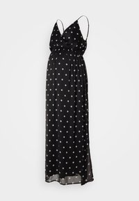 VMMSMILLA SINGLET WRAP DRESS - Maxiklänning - black/snow white