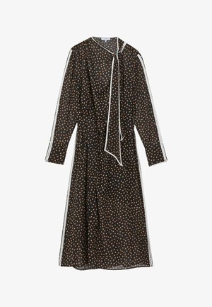 Reiss, REGULAR FIT - ARIA POLKA DOT TIE NECK MIDI DRESS . - Freizeitkleid - black brown