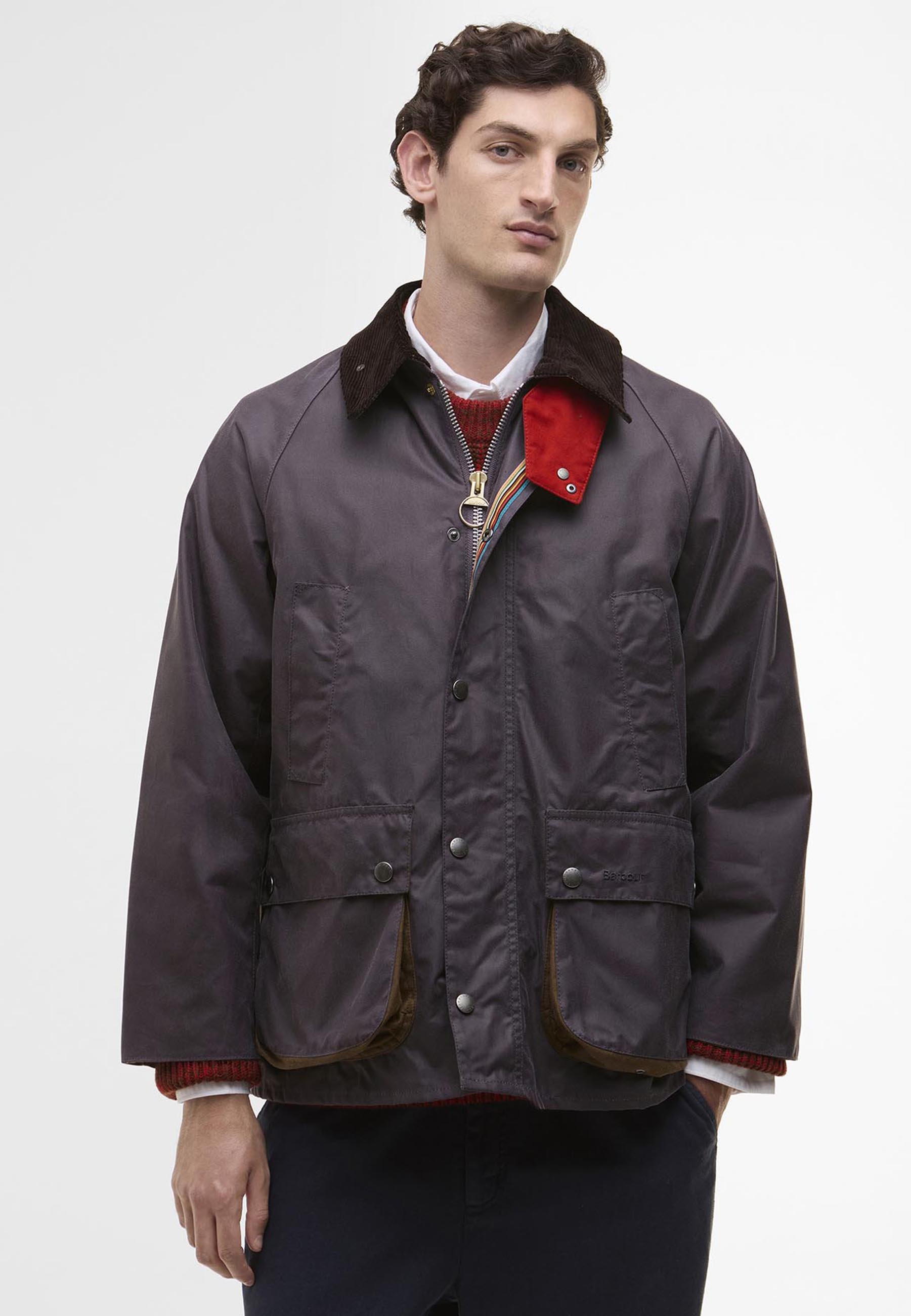 Barbour PAUL SMITH LOVES BARBOUR OVERSIZED BEDALE WAXED JACKET