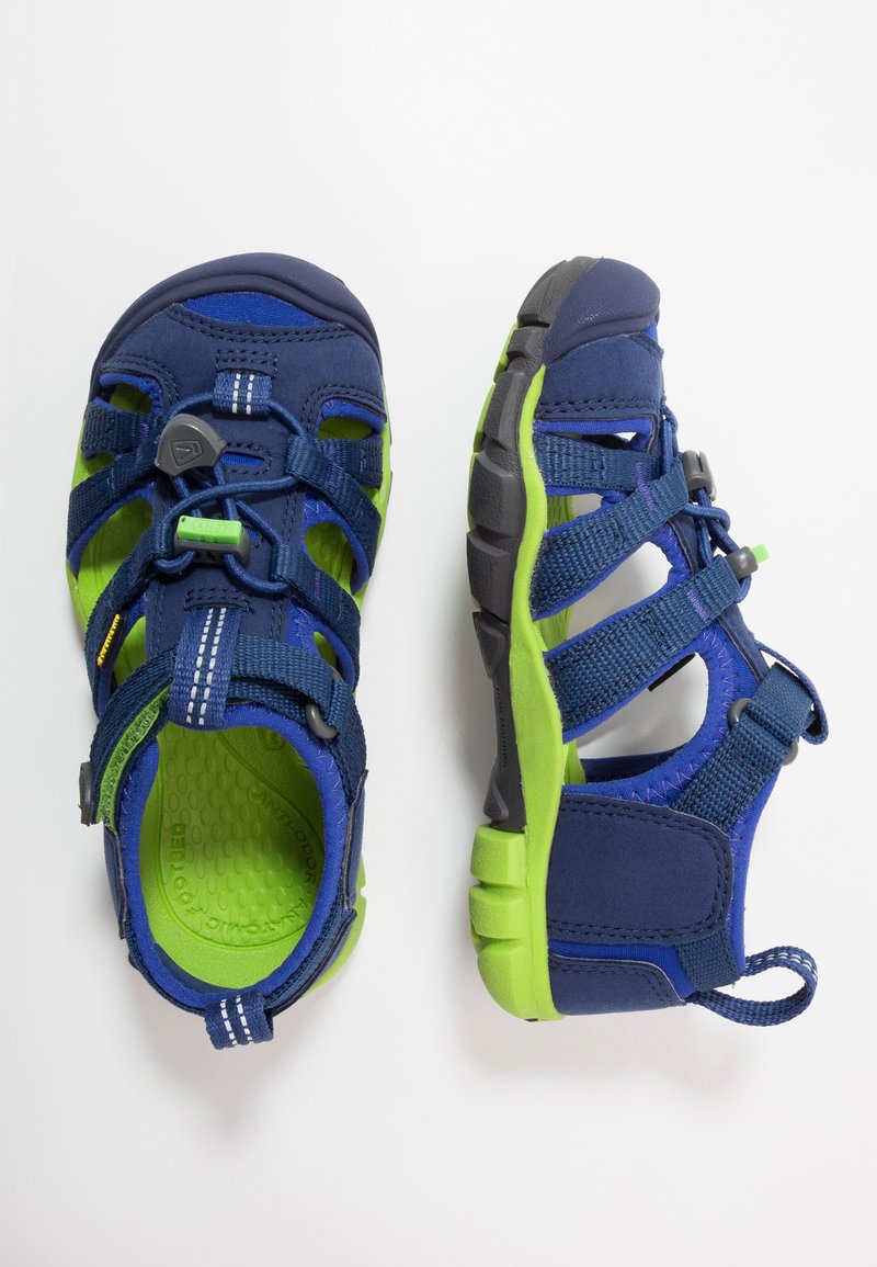 Keen SEACAMP II CNX - Walking sandals - blue depths/chartreuse