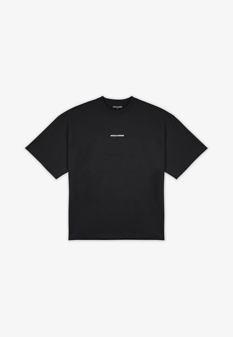 Pegador COLNE LOGO TEE - Apdrukāts T-krekls - washed black