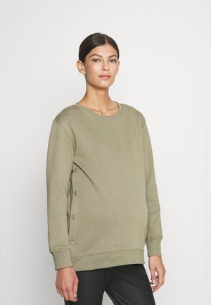 MATERNITY BUTTON SIDE - Bluza - soft moss