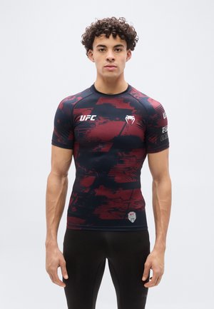 Venum UFC ZENITH FIGHT WEEK MENS RASHGUARD - Potkošulja - navy blue/burgundy/silver-coloured