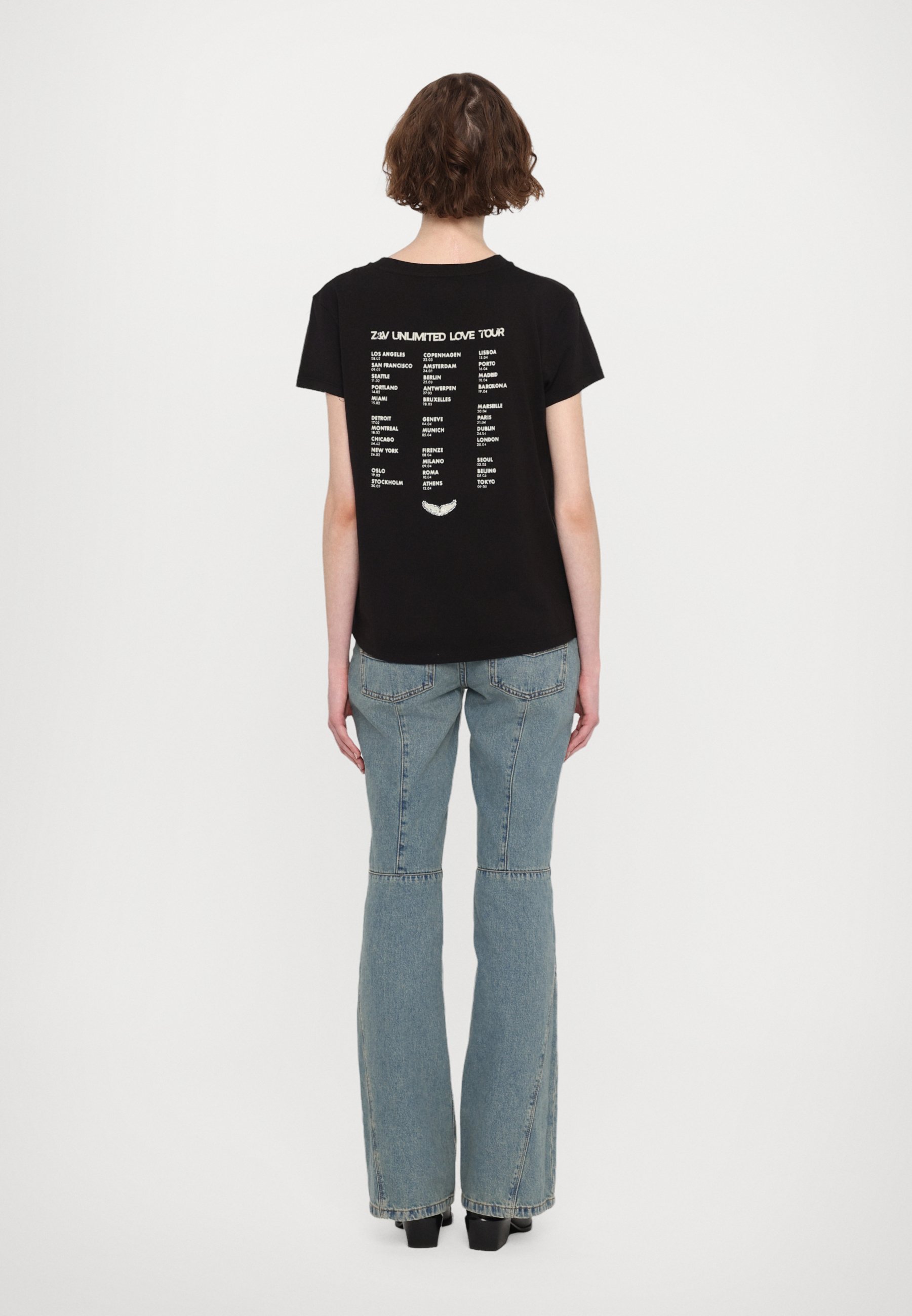 Zadig & Voltaire CLOE GUITAR WINGS STRASS - T-Shirt print