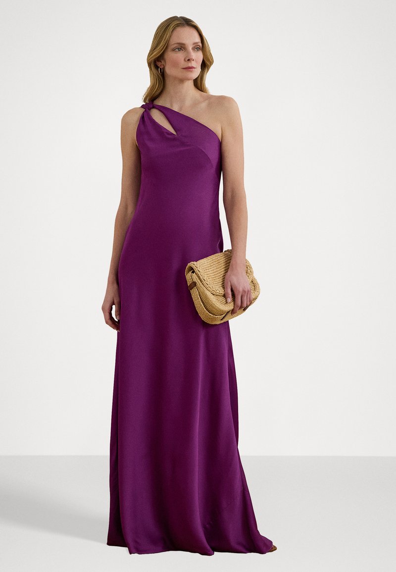 strapless open back dress Solace London pre-owned purple one shoulder mini dress - size UK 8