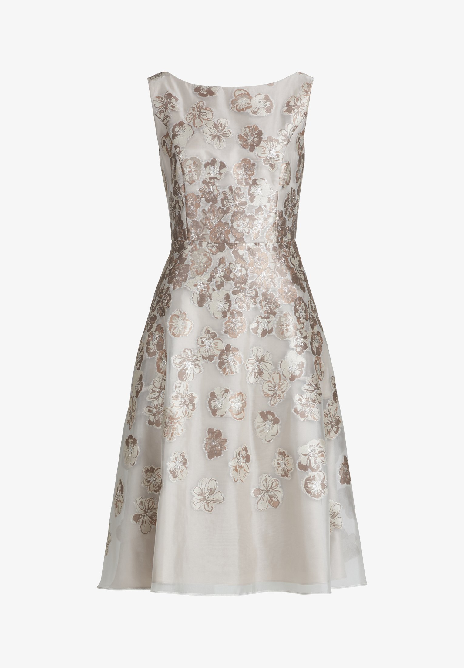 Vera Mont Mit Effektgarn Cocktailkleid Festliches Kleid Cream Shades Sand Zalando De