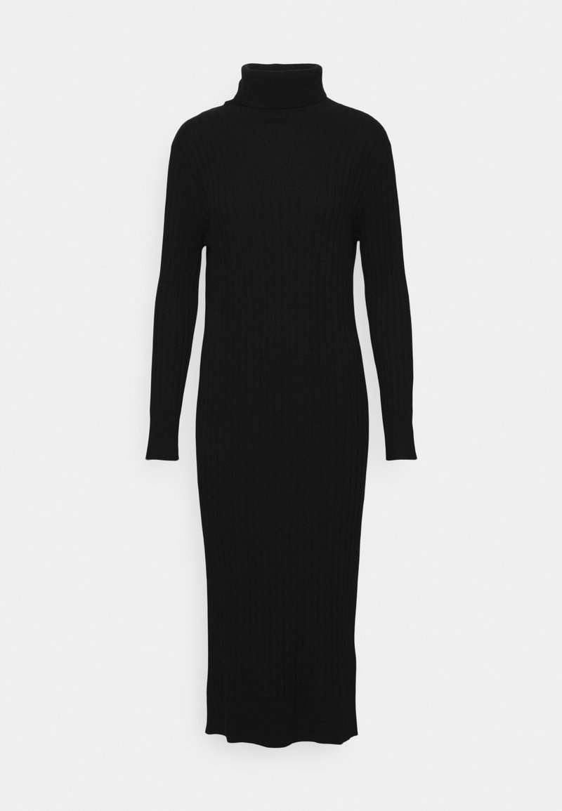 pure cashmere Gebreide jurk zwart