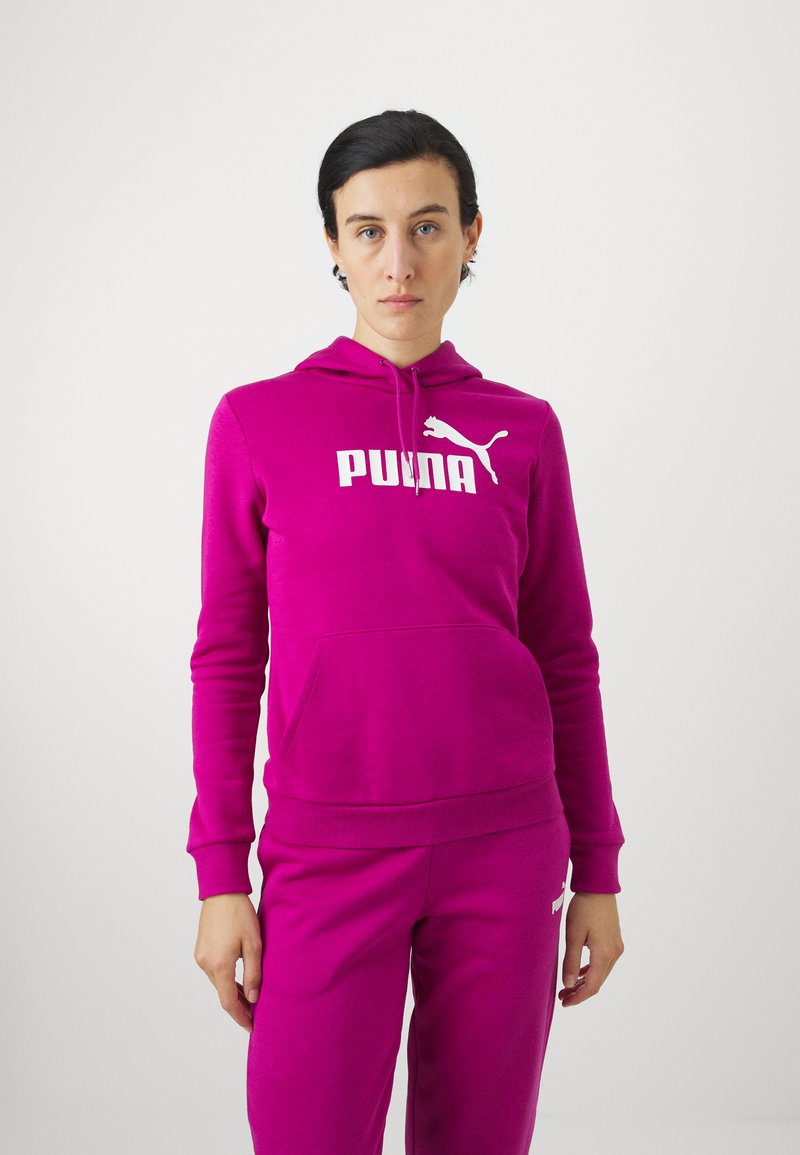 Puma LOGO HOODIE - Kapucnis pulóver - magenta gleam