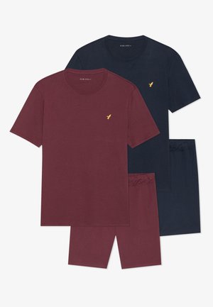 2 PACK SET - Pyžamová súprava - dark blue/ bordeaux