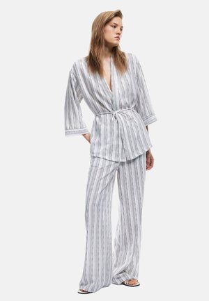 STRIPED PALAZZO  - Bukser - black