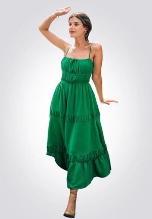 Cupshe SLEEVELESS SQUARE NECK  - Maxi šaty - green