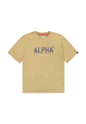 Alpha Industries, ALPHA INDUSTRIES MEN - T-SHIRTS ALPHA STENCIL T-SHIRT - T-Shirt print - light olive
