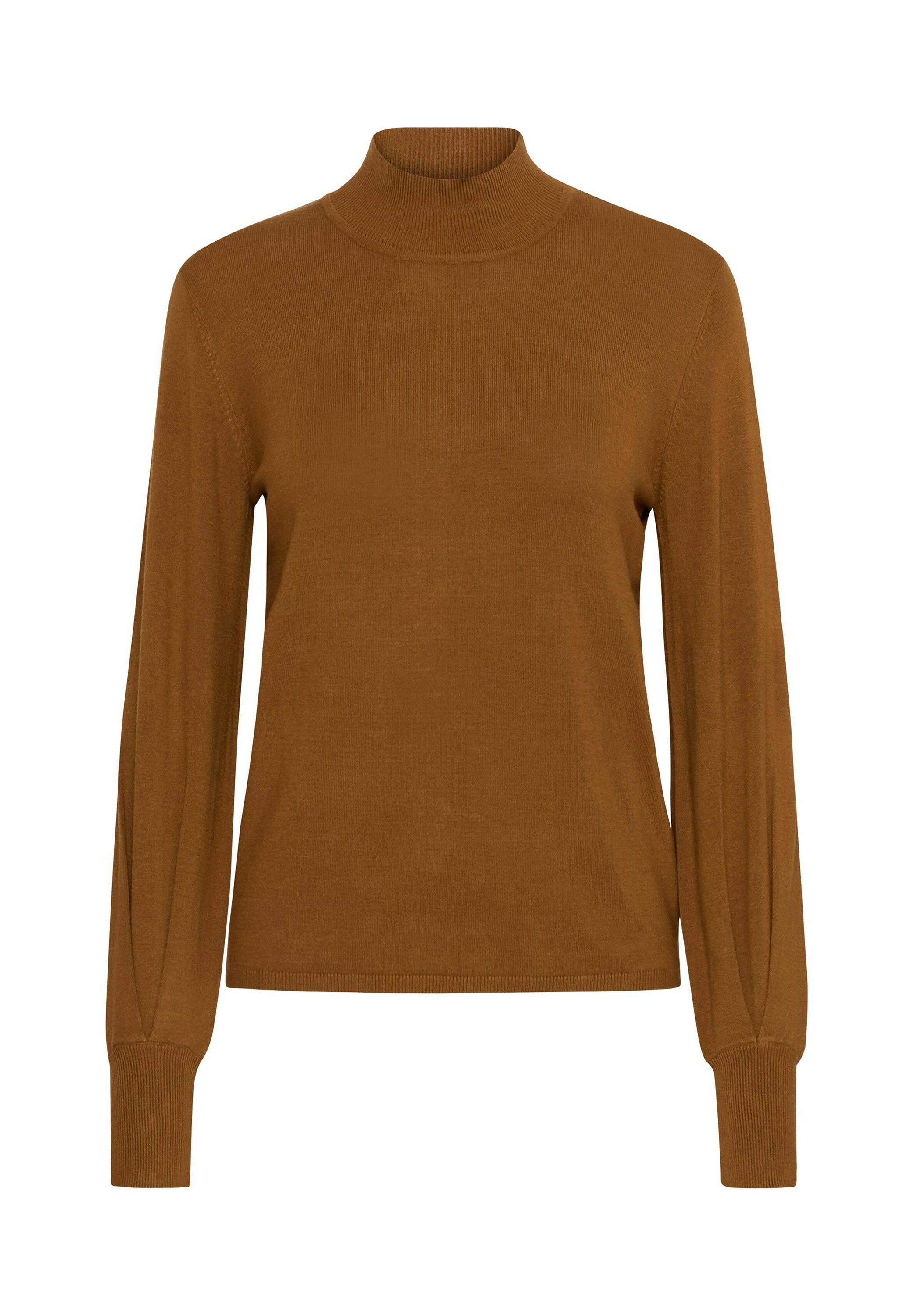 売れ筋商品|||イチ ニット&セーター レディース アウター IHMAFA TURTLE LS - Jumper - monk s robe ICHI IHMAFA TURTLE LS - Jumper - monk s robe/brown - Zalando