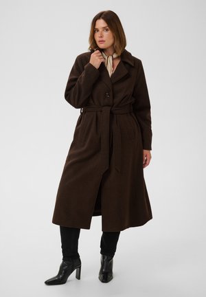 Kaffe Curve, KCNANNY LONG - Manteau classique - chocolate brown