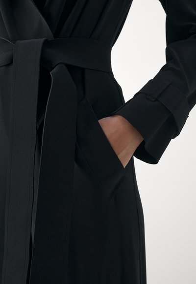 Norma Kamali DOUBLE BREASTED TRENCH STRAIGHT LEG - Kombinezonas - black