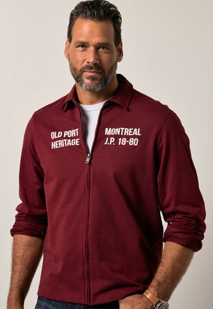 LONG SLEEVE - Felpa con zip - aubergine