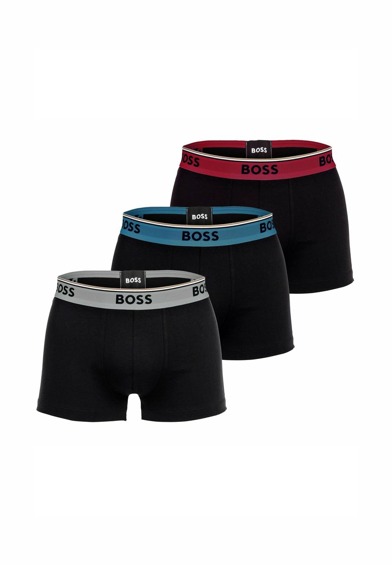 BOSS POWER 3 PACK - Boxer brief - schwarz rot blau grau