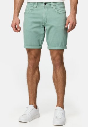 Shorts di jeans - metallic green