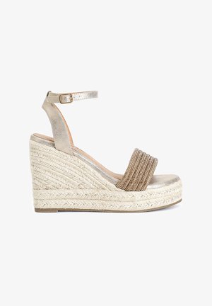 CAFèNOIR Plateausandalette - platinum