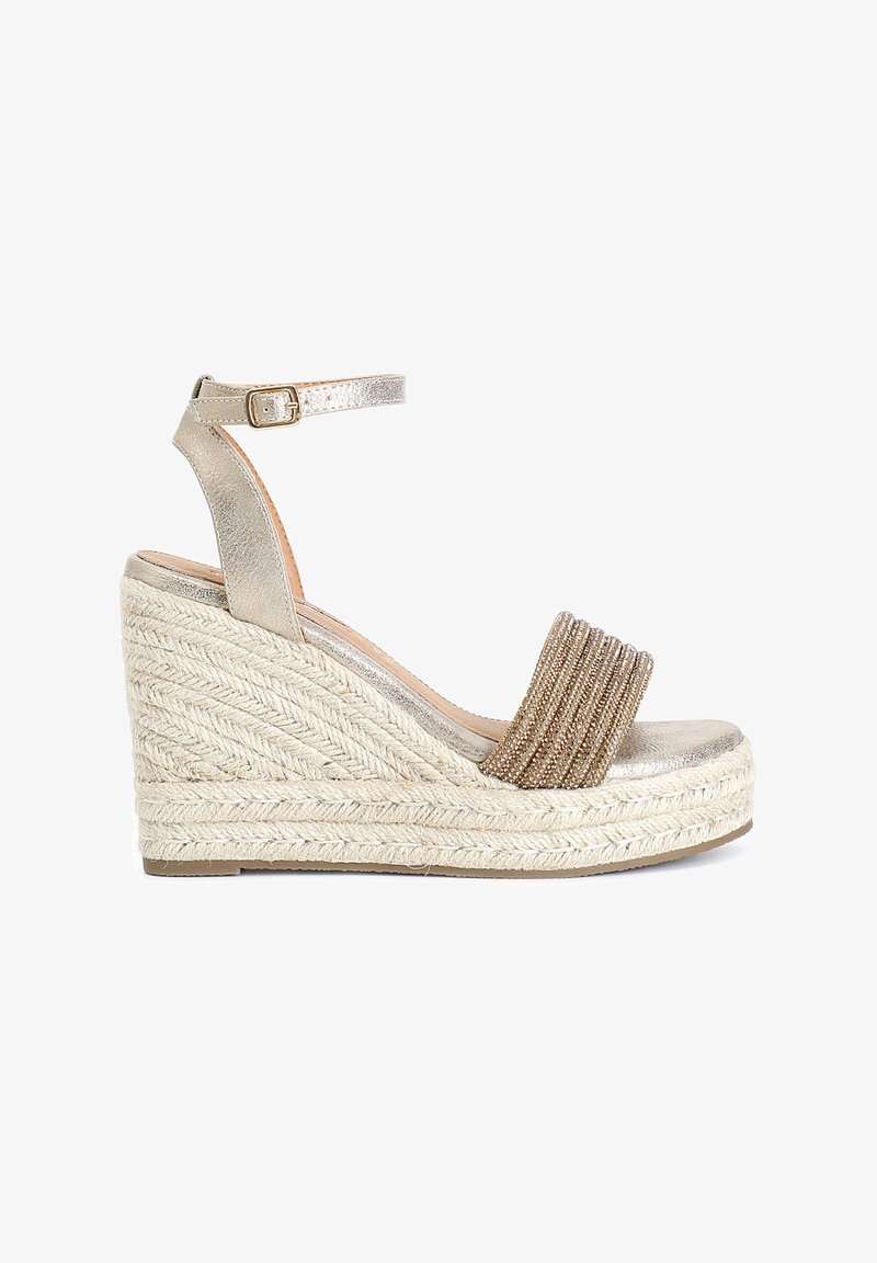 CAFèNOIR Sandali con plateau - platinum