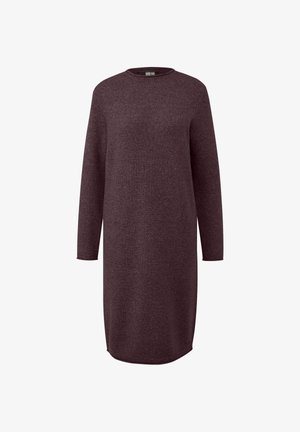 QS, Gebreide jurk - aubergine