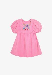 Valgt, pink floral embroidered