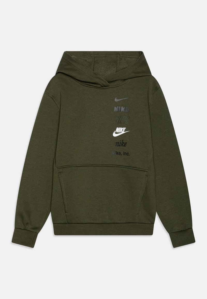 Nike Sportswear CLUB UNISEX - Džemperis ar kapuci - cargo khaki/black/white