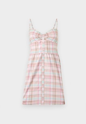 Hollister Co., BARE BUTTON THRU - Denní šaty - light pink