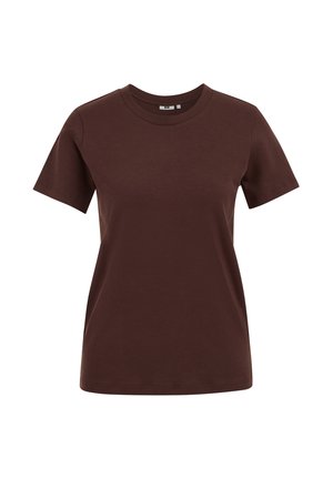 WE Fashion, T-shirt basic - brown