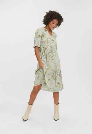 V-AUSSCHNITT - Shirt dress - desert sage