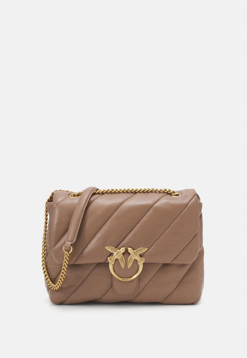Pinko - LOVE PUFF - Bandolera - ginger biscuit/antique gold-coloured, Ampliar