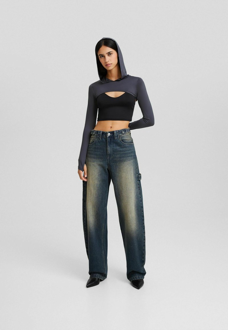 Bershka Longsleeve donkergrijs Bershka Longsleeve donkergrijs