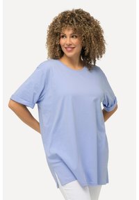 Ulla Popken PLUS SIZE SHORT SLEEVE TEE  - T-Shirt basic - sky blue