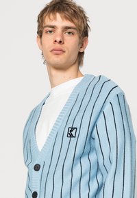 Karl Kani PINSTRIPE  CARDIGAN UNISEX - Džemperis - light blue