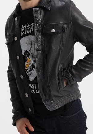 Leren jas - black
