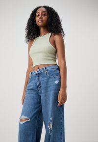 GAP Petite BAGGY TALIA  - Brīva piegriezuma džinsi - blue