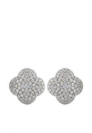 BYZANTINE CLOVER FLOWER STUD - Earrings - silver-coloured