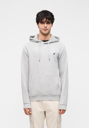 Felpa con cappuccio - mottled light grey