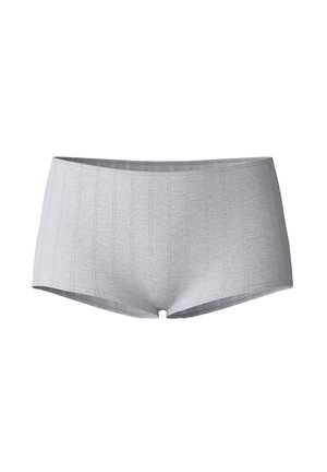 Culotte femme beige clair sans coutures avec une texture à fines côtes verticales, présentée sur un fond blanc.