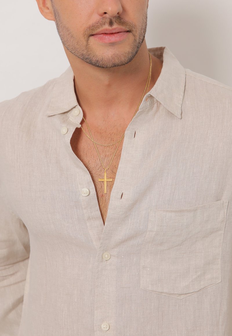 KUZZOI LAYER LOOK CROSS - Collana - gold-coloured