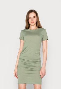 JDY JDYFROSTY RUCHING DRESS - Vestido de malha - sea spray