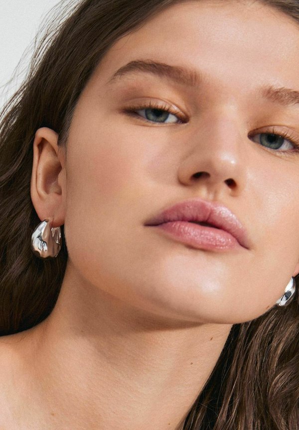 BELIEVE CHUNKY HOOP - Ohrringe - silver plated