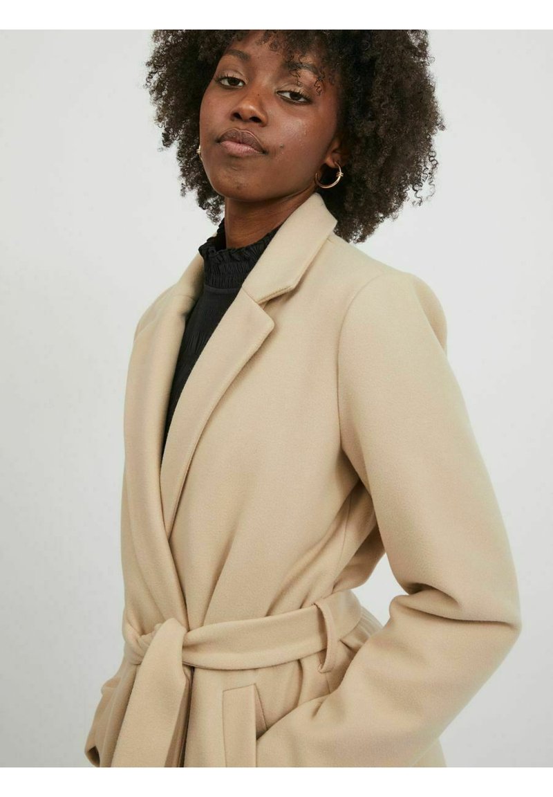Damen Parkas | Vila VIPAKA COOLEY TIE BELT Klassischer Mantel cement/grau - PL40489 Damen Parkas | Vila VIPAKA COOLEY TIE BELT Klassischer Mantel cement/grau - PL40489