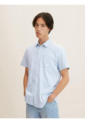 KURZARM - Košile - light blue white structure