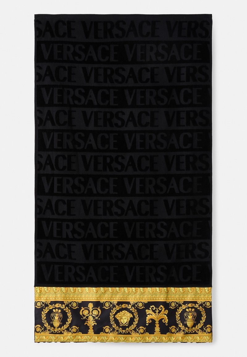 Versace - BATH TOWEL I HEART BAROQUE - Serviette de bain - black, Agrandir